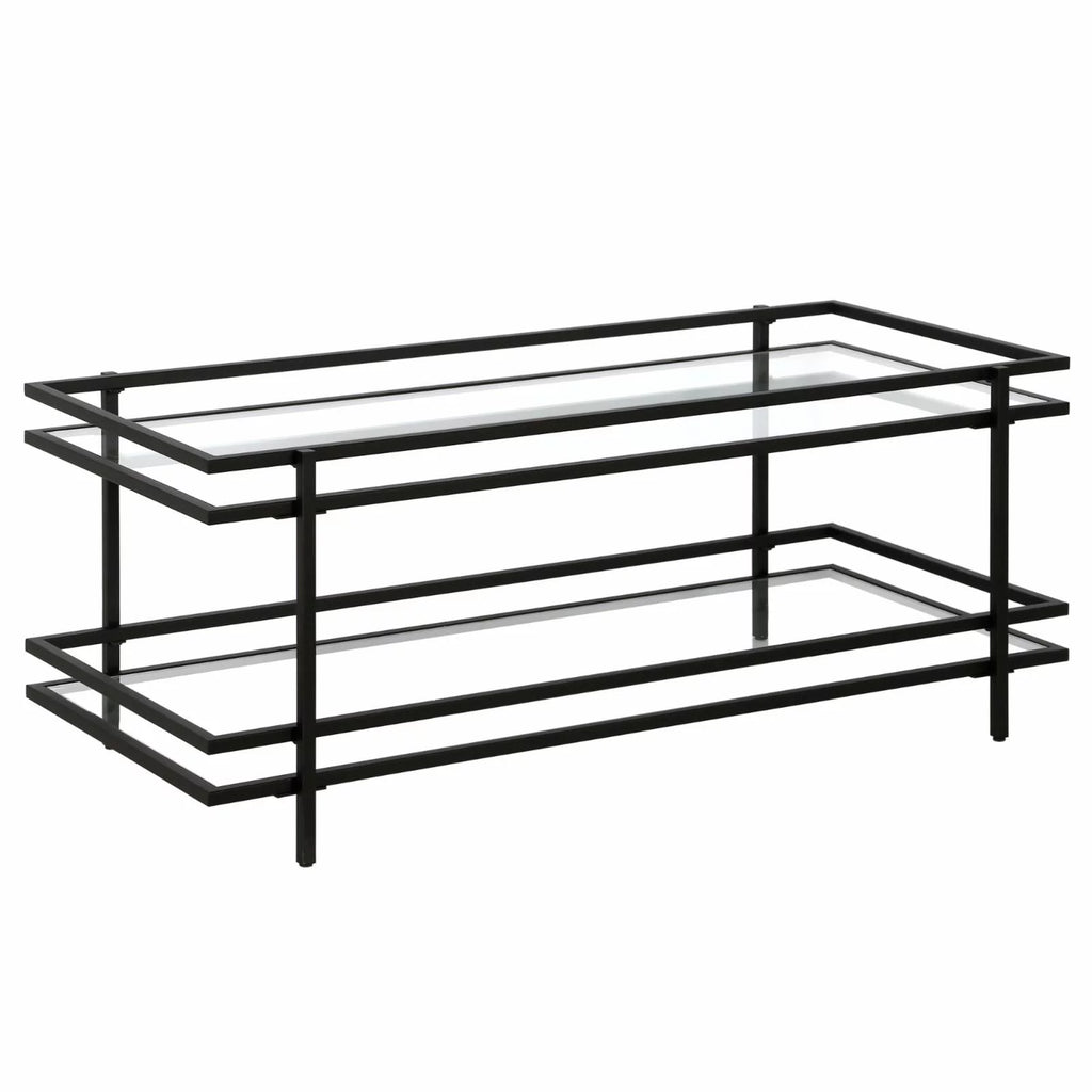 Modern Steel and Glass Coffee Table Z876