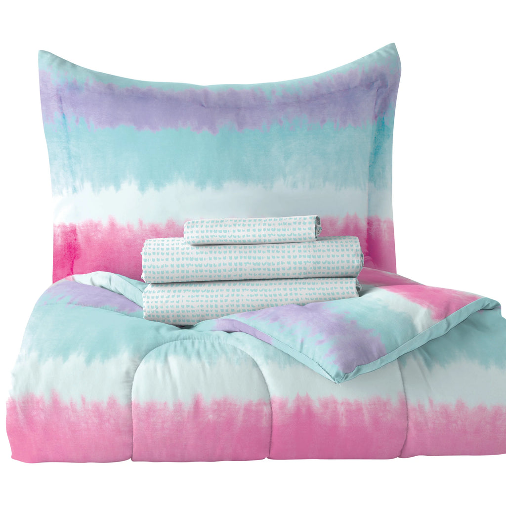 Twin 5 Piece Polyester Microfiber Comforter Set K980