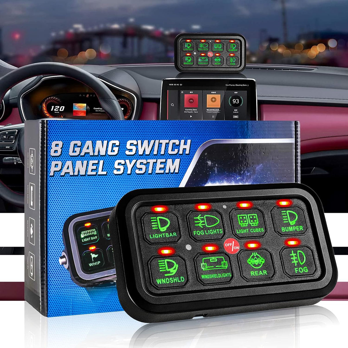 8 Gang Switch Panel O36593