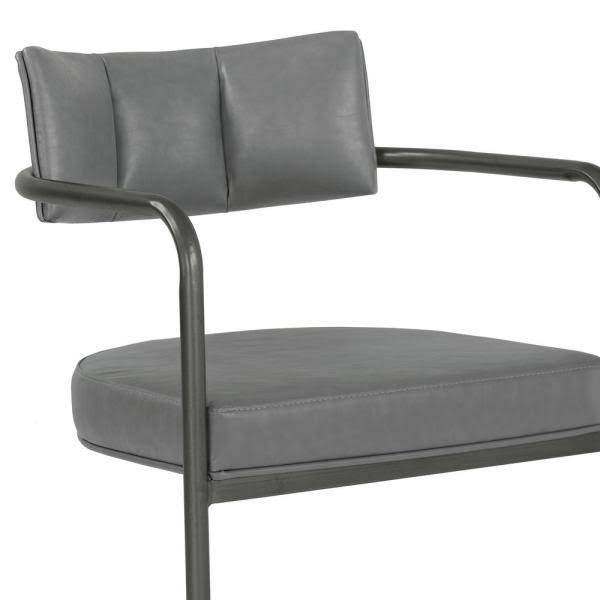 Grey Faux Leather Dining Chair (Set of 2) E30216