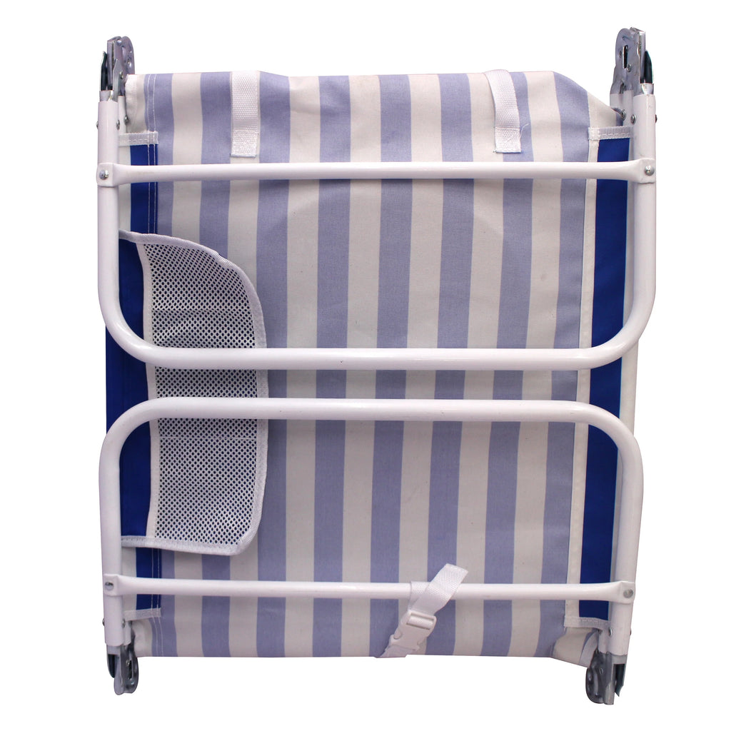 Blue & White Stripe Folding Beach Lounger J85812
