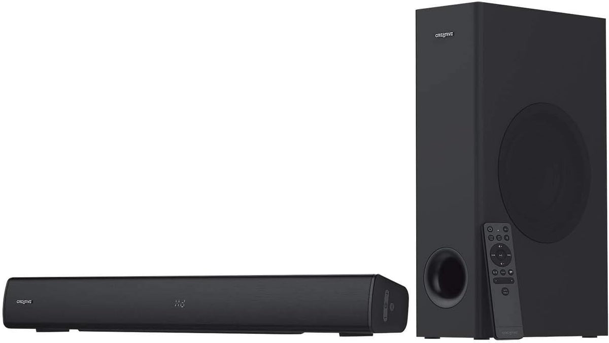 2.1 Soundbar with Subwoofer, Bluetooth 5.0, TV ARC, Optical, USB Audio, Wall Mountable J525