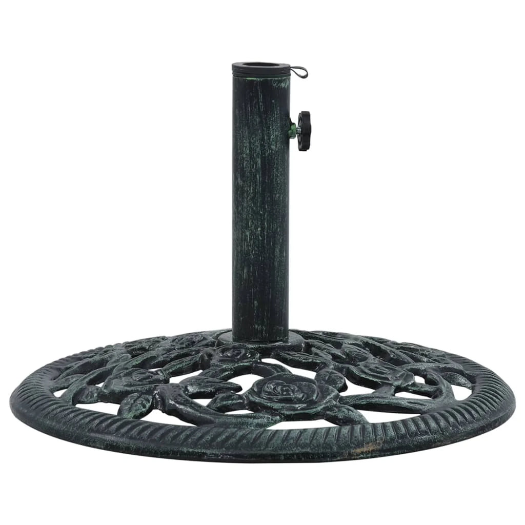 Green Cast Iron Umbrella Base Stand Q3268