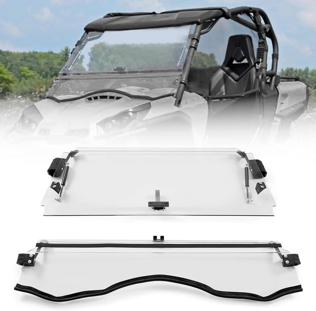 Clear Scratch Resistant 3-IN-1 Folding Windshield W38541