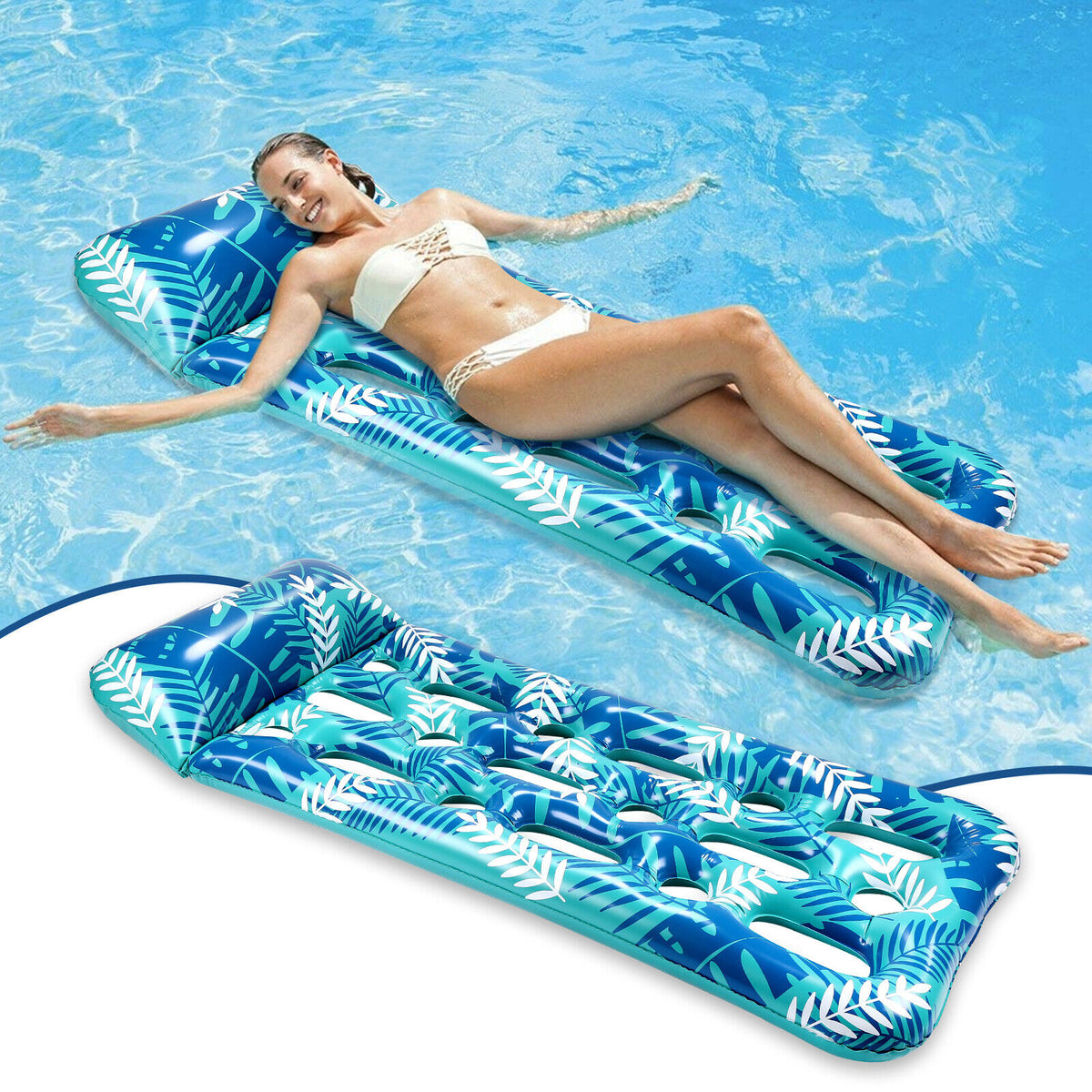 Heavy Duty Inflatable Lounger Hammock Chair with Headrest F562328