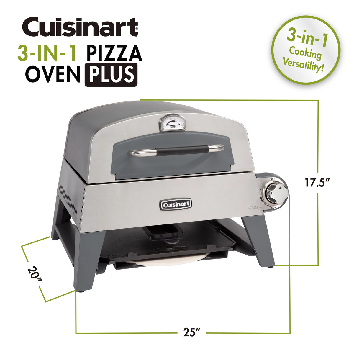 3-in-1 Pizza Oven, Griddle, and Grill U4577