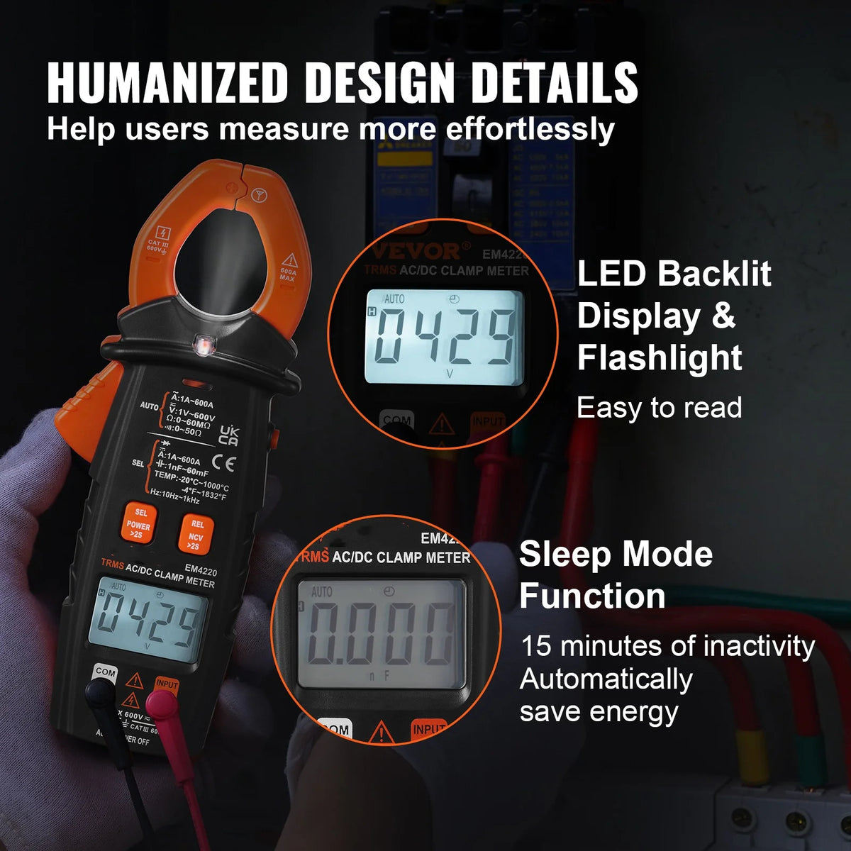 6000 Counts True RMS Digital Clamp Meter N858408