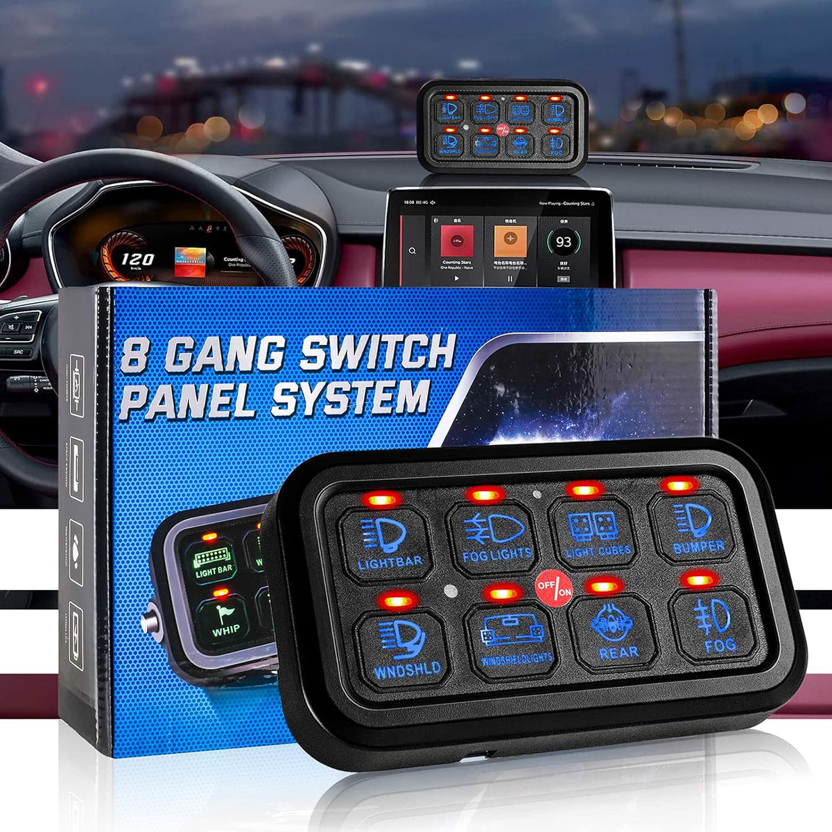 8 Gang Switch Panel O36593