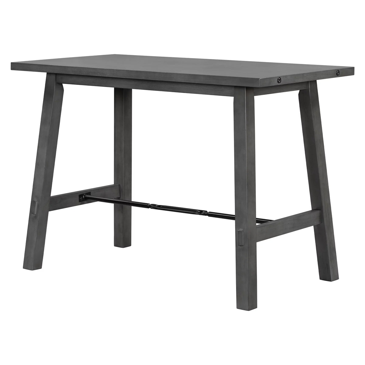 Counter Height Dining Table Solid Wood & Metal Gray I20659