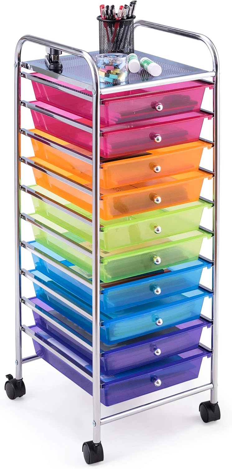 10 Drawer Rolling Storage Cart R285531