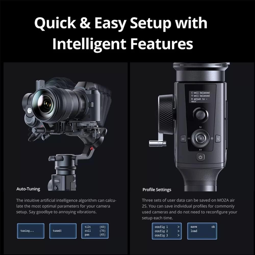 Camera Stabilizer Handheld Gimbal 3-axis with 3200mAh Battery 4.2Kg Load Capacity M38619