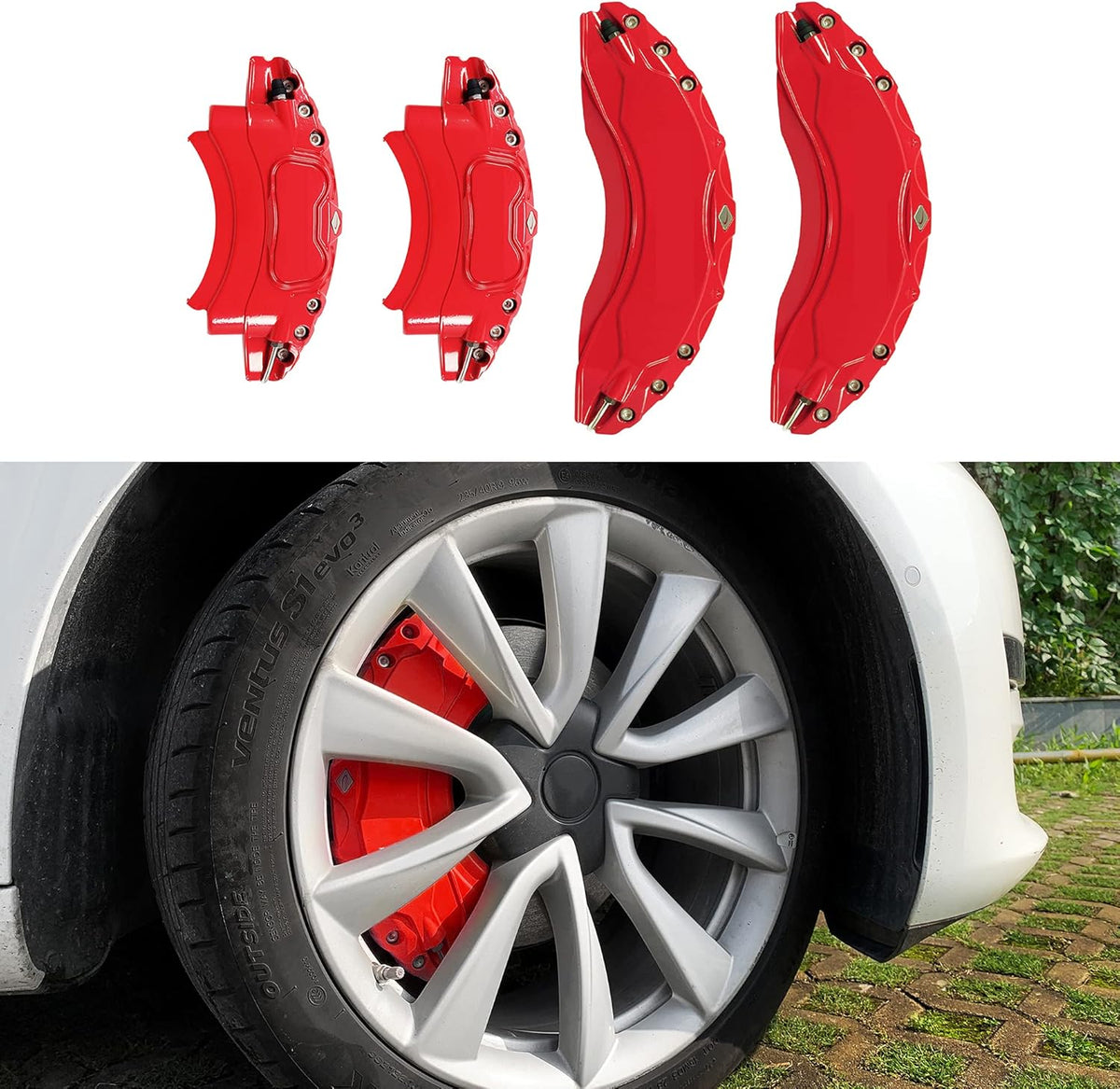 Brake Caliper Cover Set of 4 for 19 Inch Wheel P53467