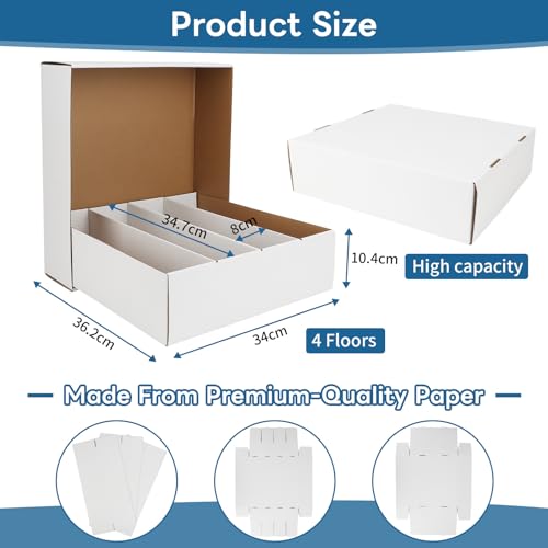 White Trading Card Storage Box 6 Set N301