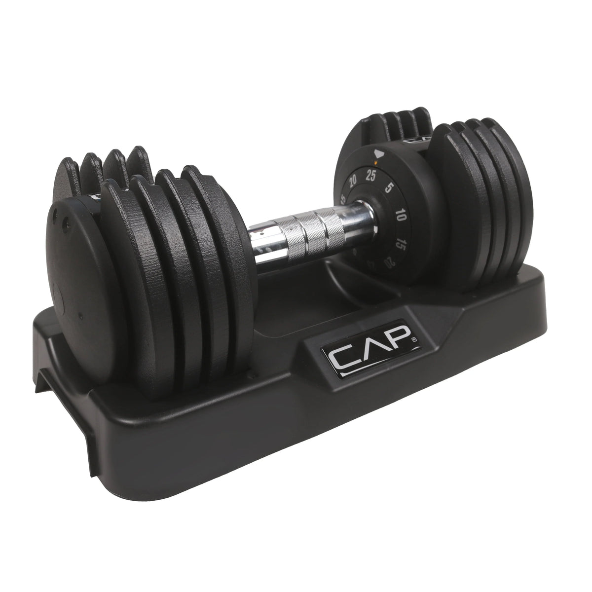 25 lb Adjustable Dumbbell Set, Pair, Black B6886