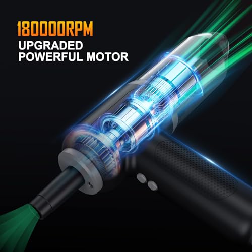 120000RPM 3 Speeds Cordless Electric Air Duster 7600mAh M53011