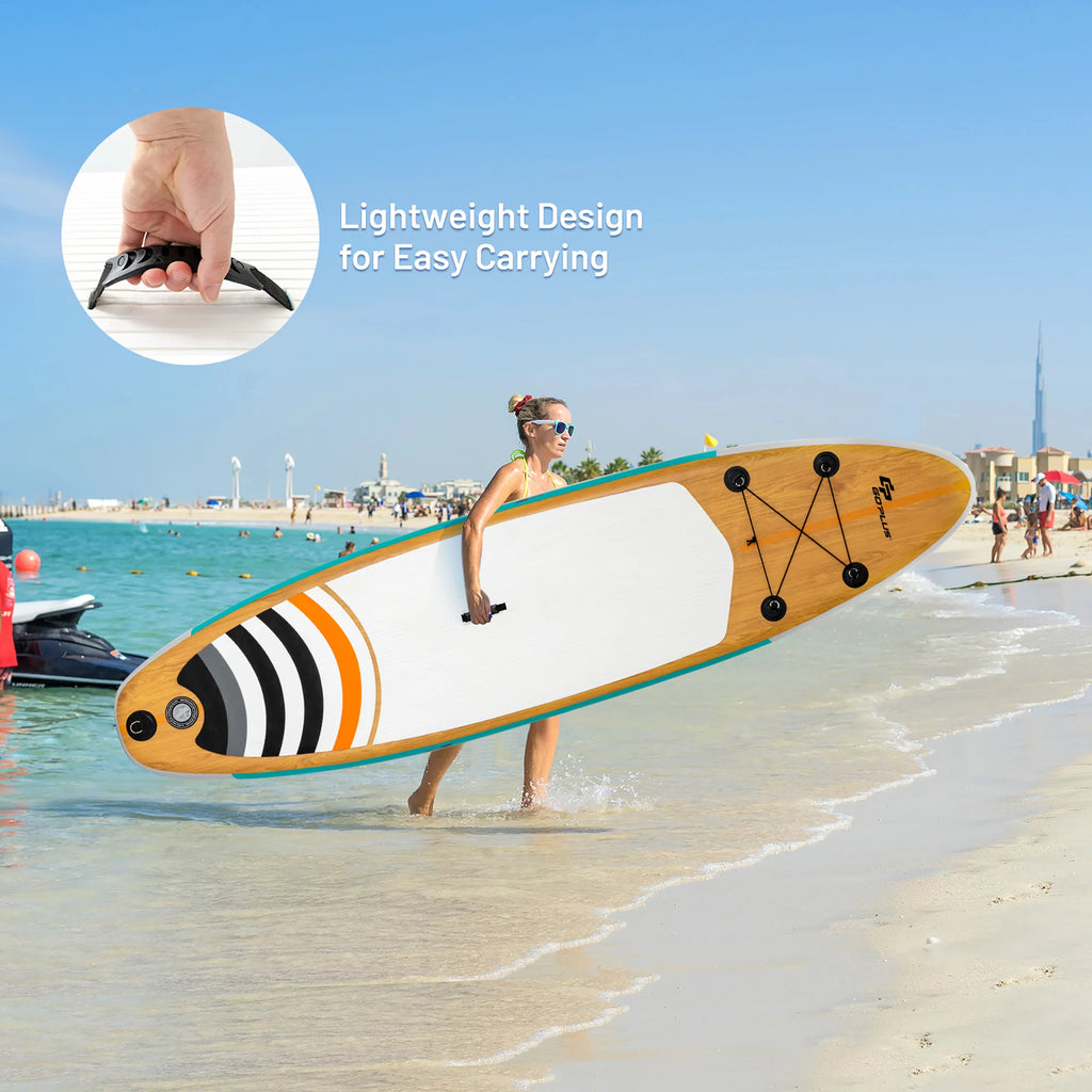 11' Inflatable Stand Up Paddle Board with Bag Paddle Pump K6068