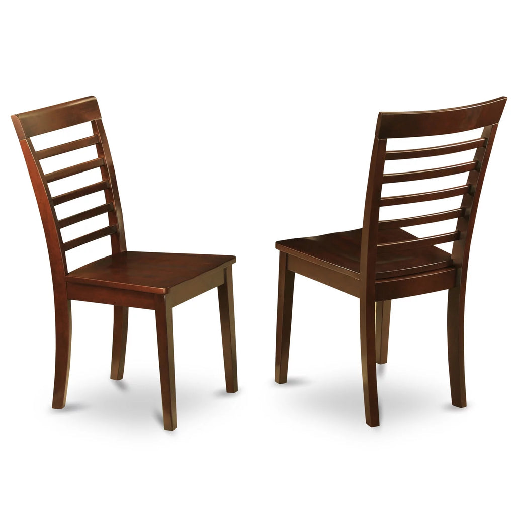 Mahogany Wood Dining Chairs Set of 2 F5636