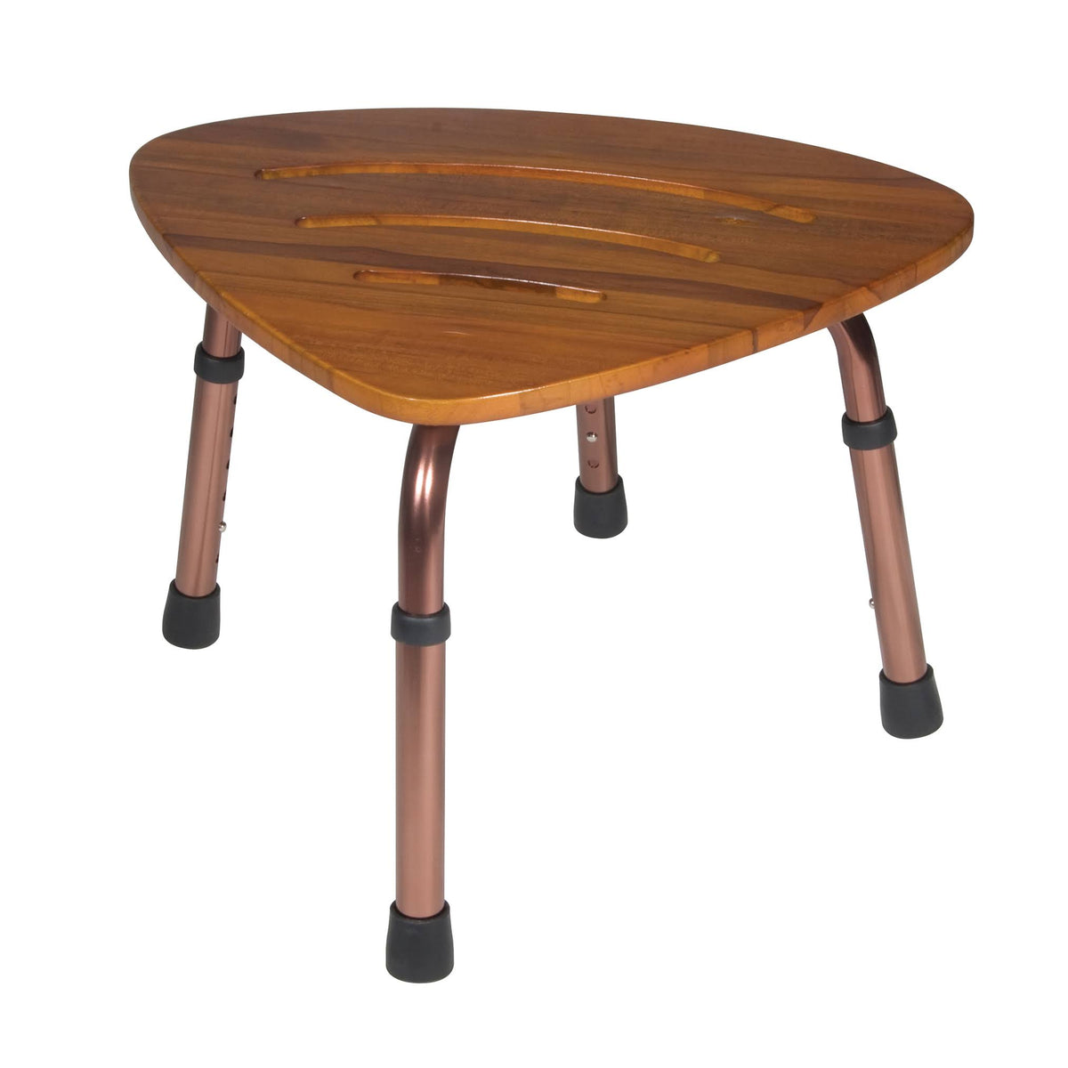 Adjustable Height Teak Bath Bench Stool P9564