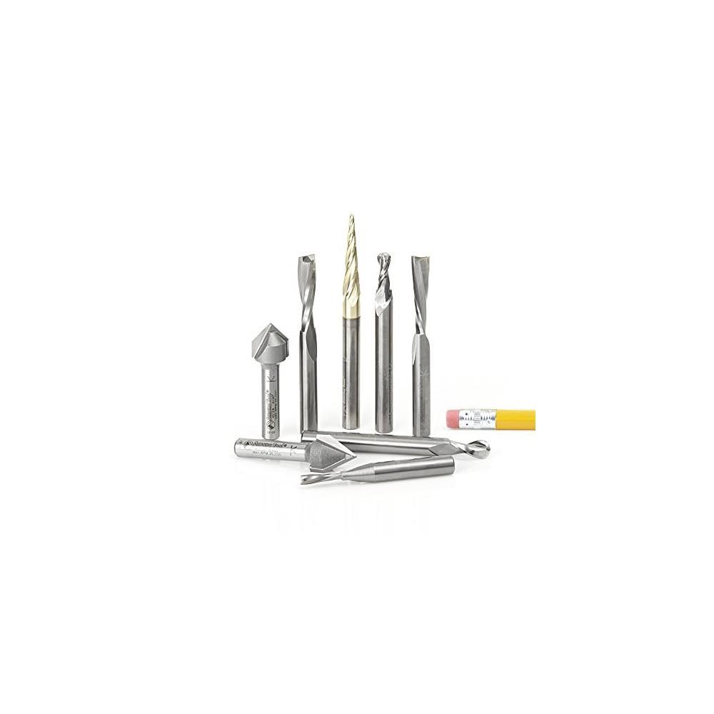 8-Pc CNC Router Bit Collection, 1/4 Shank X910