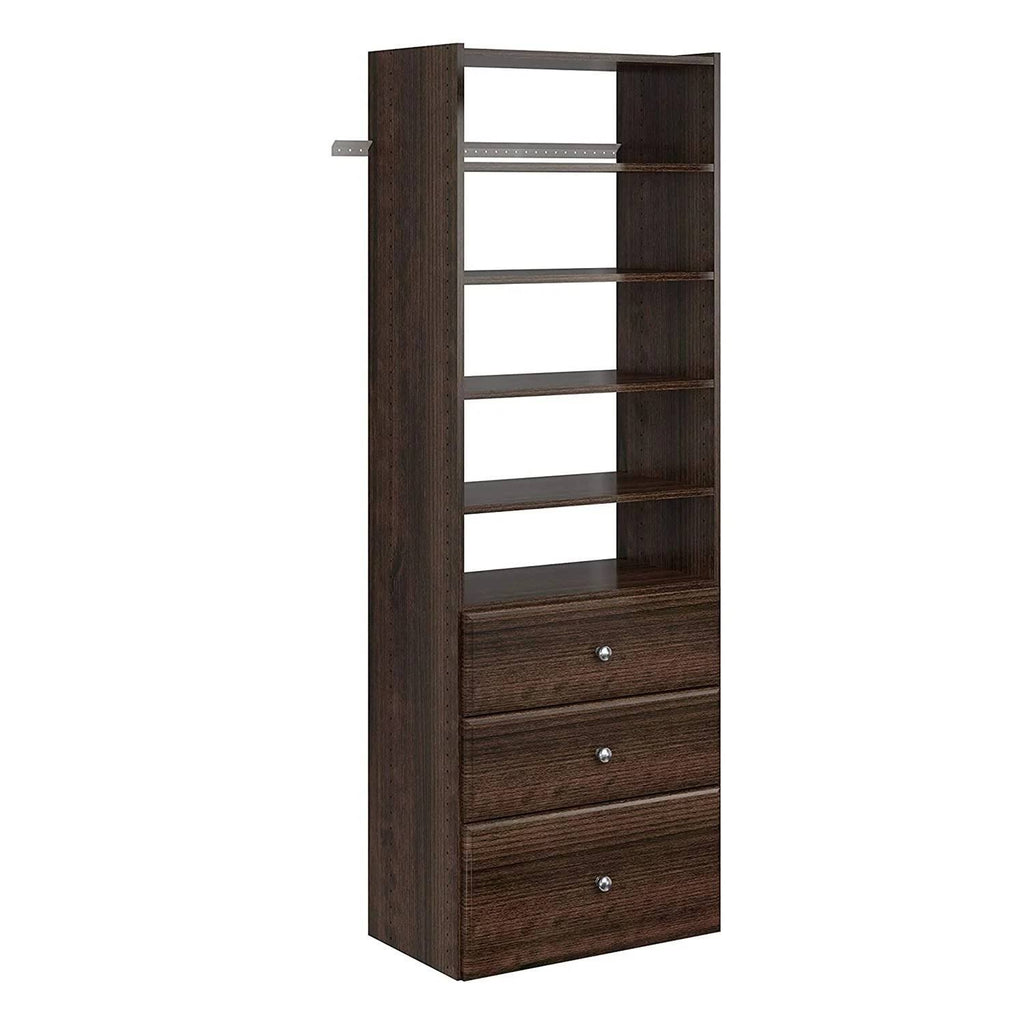 Truffle Tower Closet Organizer with Shelves and Drawers G353