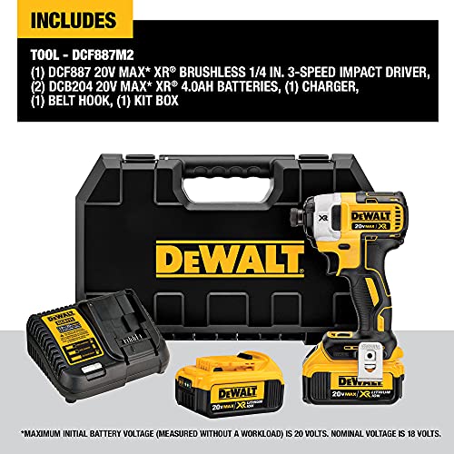 Black 20V MAX Brushless Impact Driver Kit 4.0-Ah J533563
