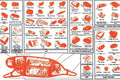 Vintage Cuts of Pork Butchers Chart 24x36 Poster K199