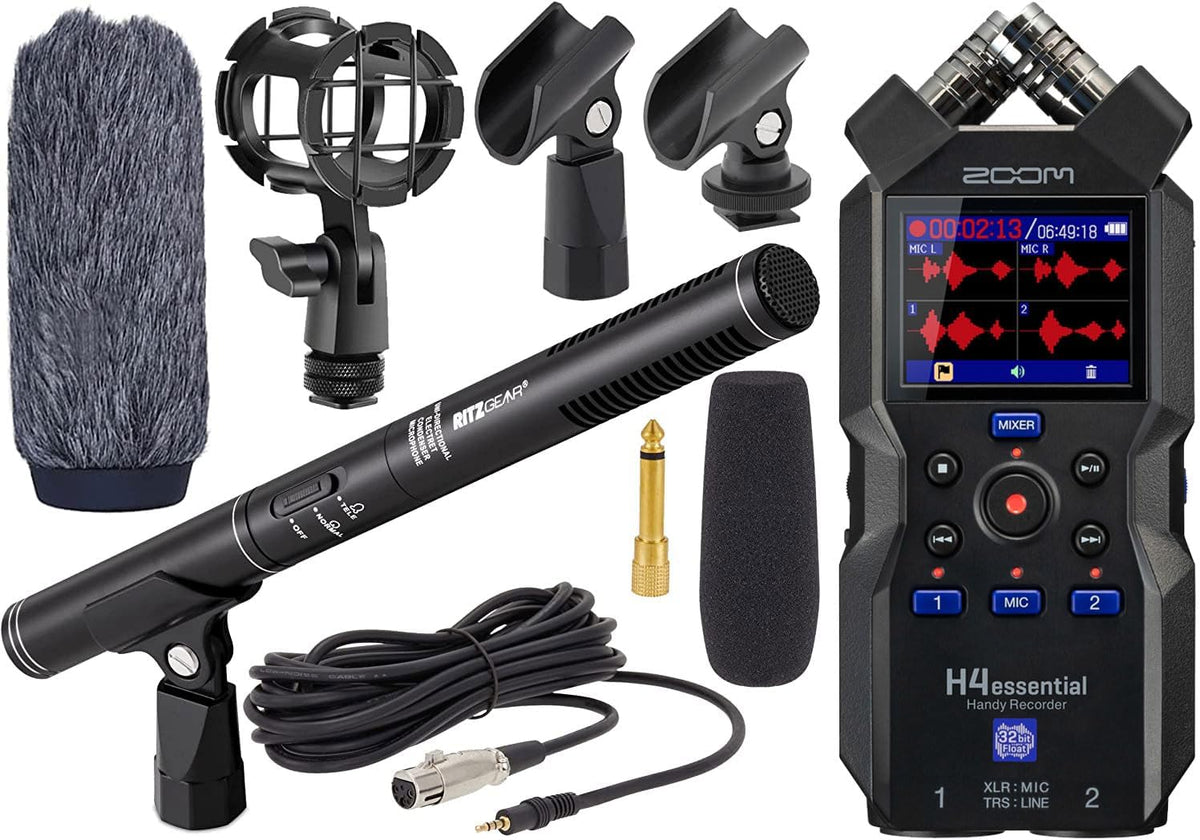 4-Track Recorder with Shotgun Microphone (Black) X178927
