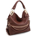 Vegan Leather Rhinestones Hobo Shoulder Bag K418