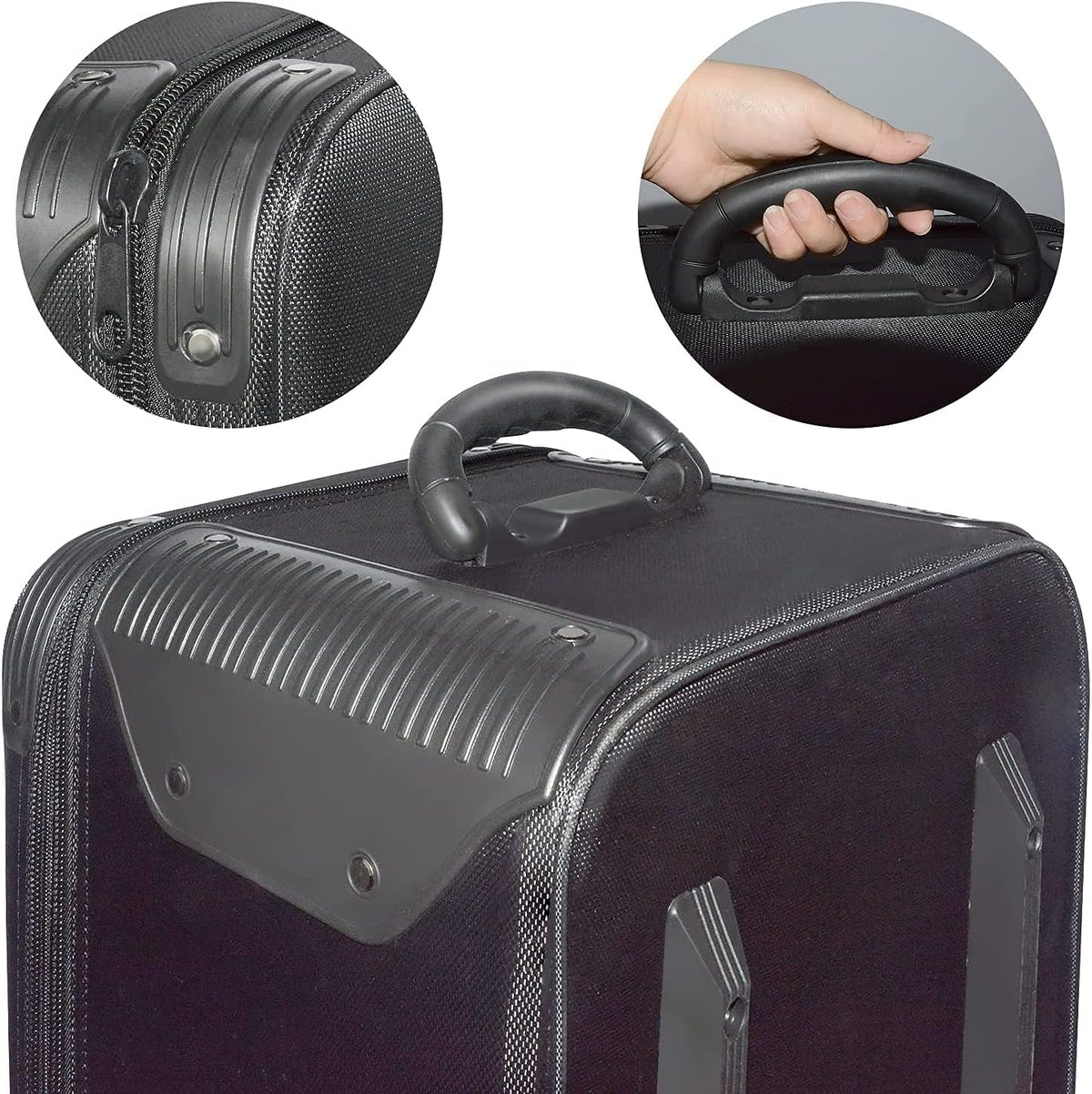 Camera Trolley Case with Straps Padded Compartment and Wheels 44x15x11.8 inches T8162