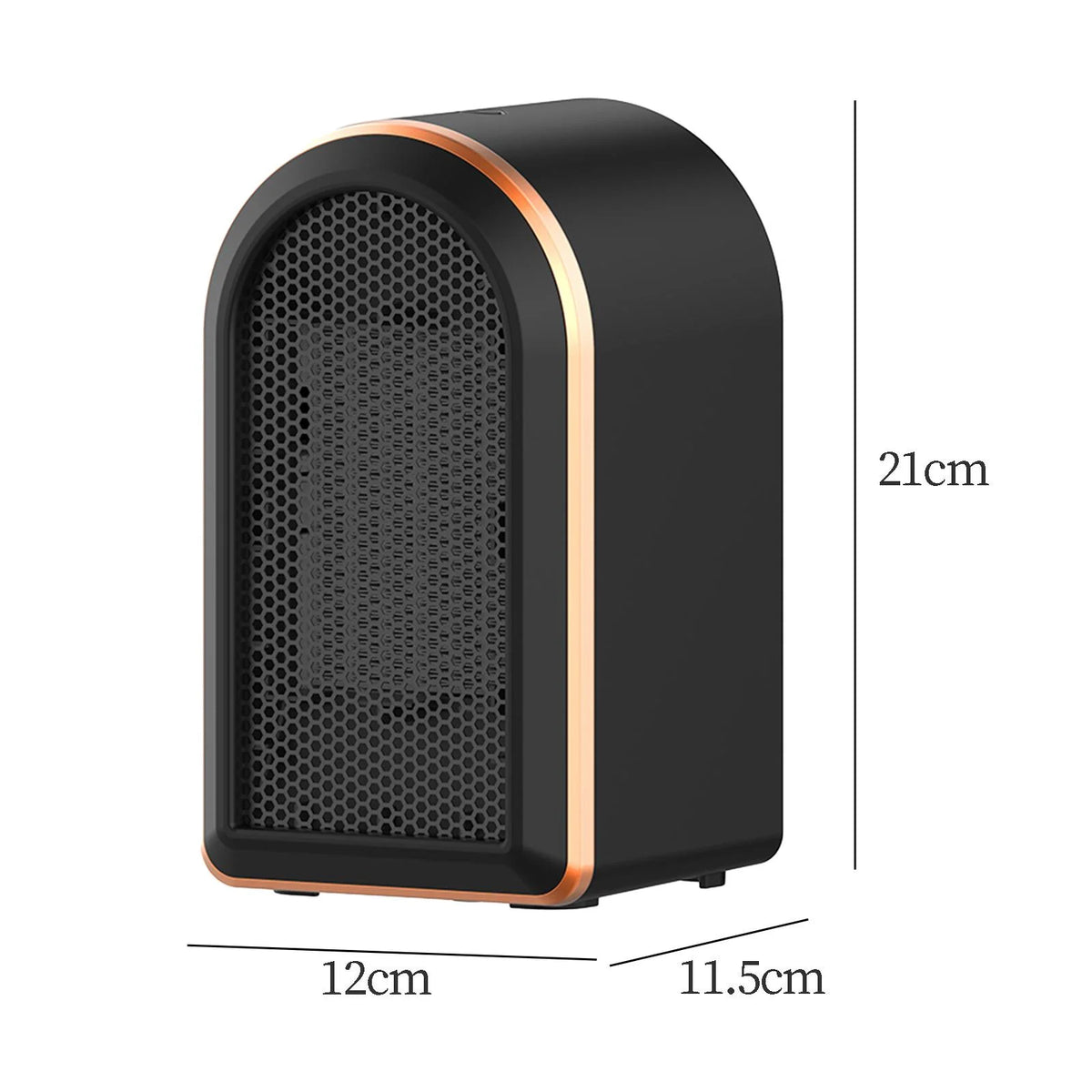 Black Mini Space Heater Fan F19219