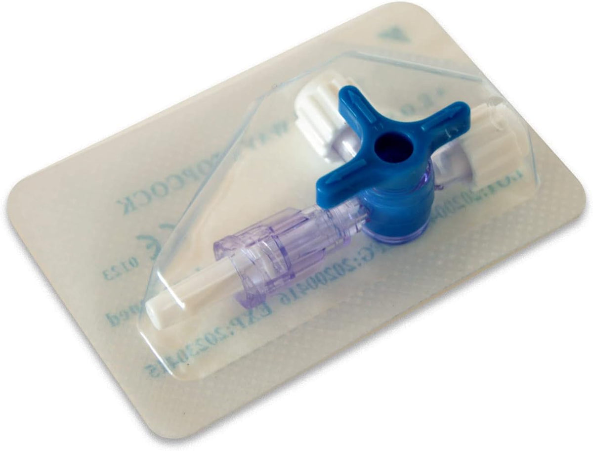 3-Way Luer Stopcocks, Sterile, 10 Pcs N5986