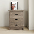 Black 3 Drawer Nightstand C2677
