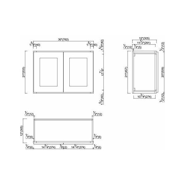 Espresso Double Door Kitchen Cabinet J782185