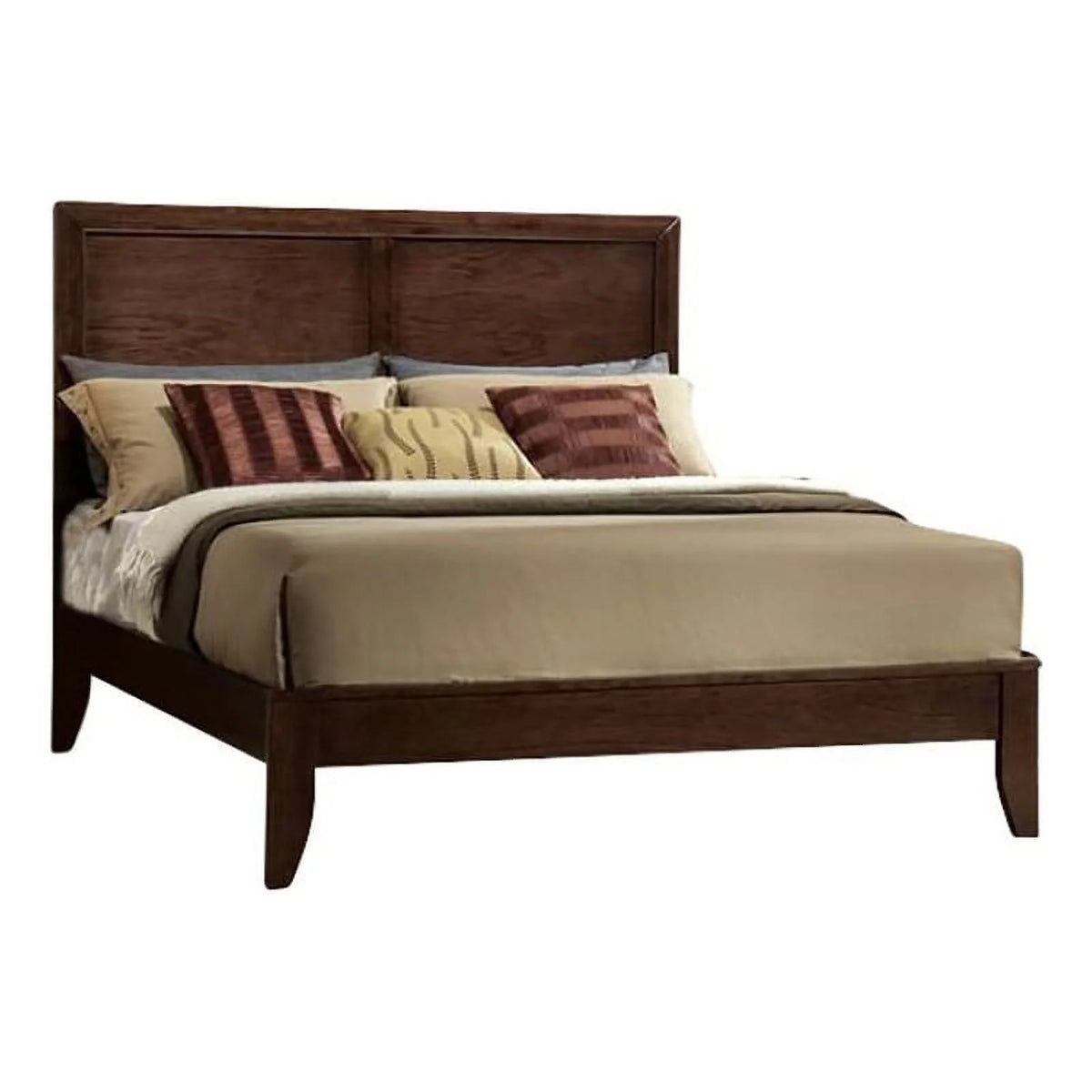 Queen Panel Bed Frame in Espresso with Headboard B723480