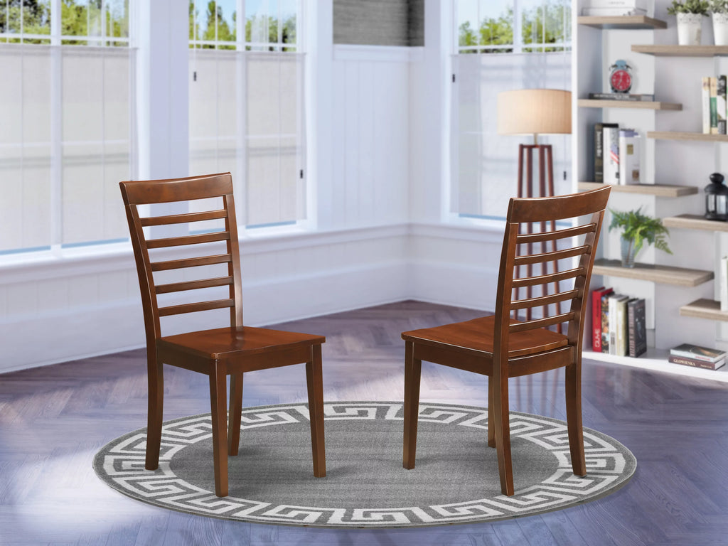 Mahogany Wood Dining Chairs Set of 2 F5636