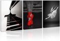 Black and White and Red Ballet Canvas Painting O216498