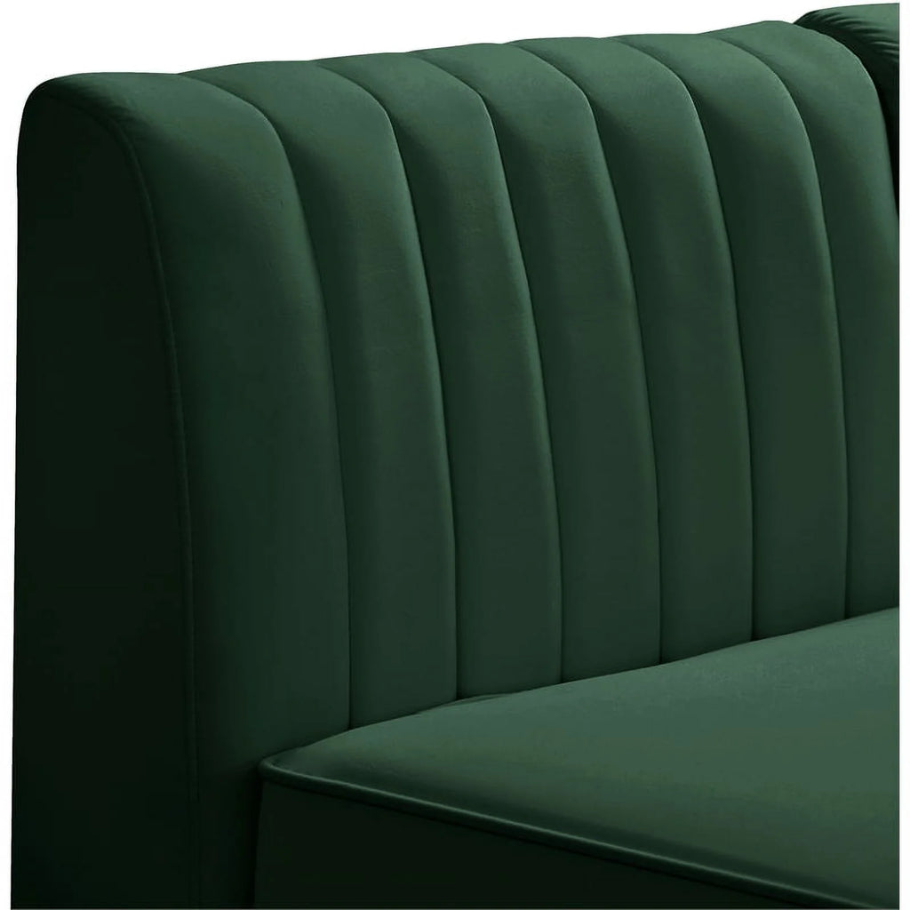 Green Velvet Modular Sectional V53332