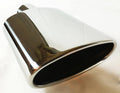 Polished Stainless Steel Rolled Oval Exhaust Tip Pack of 2 I46128