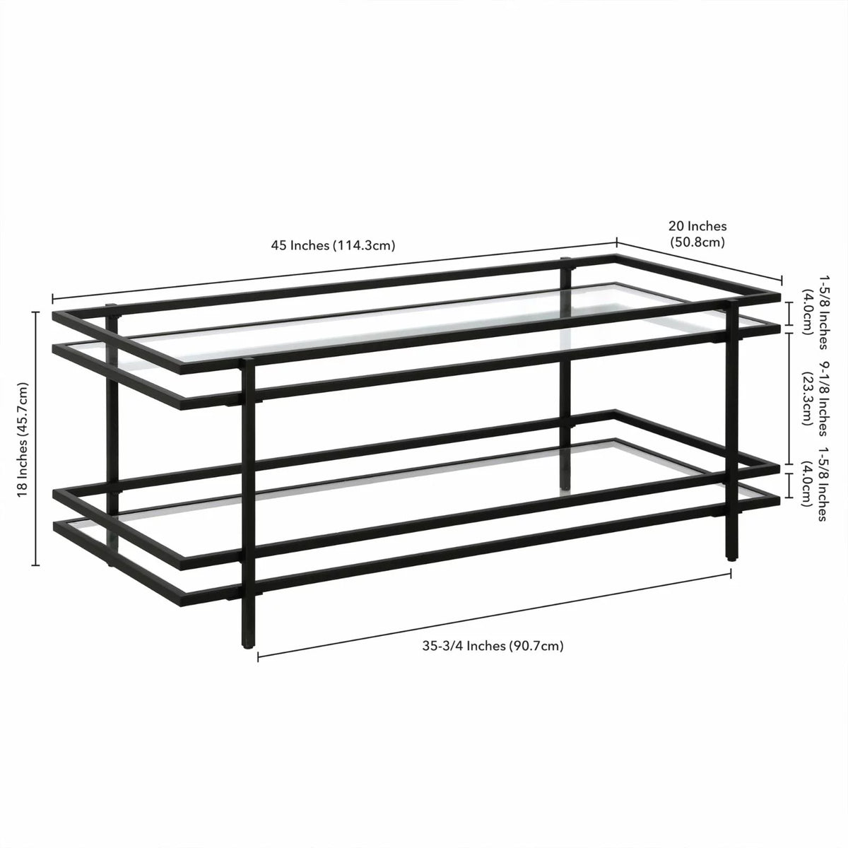 Modern Steel and Glass Coffee Table Z876