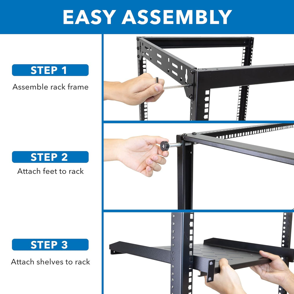 15U Server Rack with 2 Shelves Included J972764