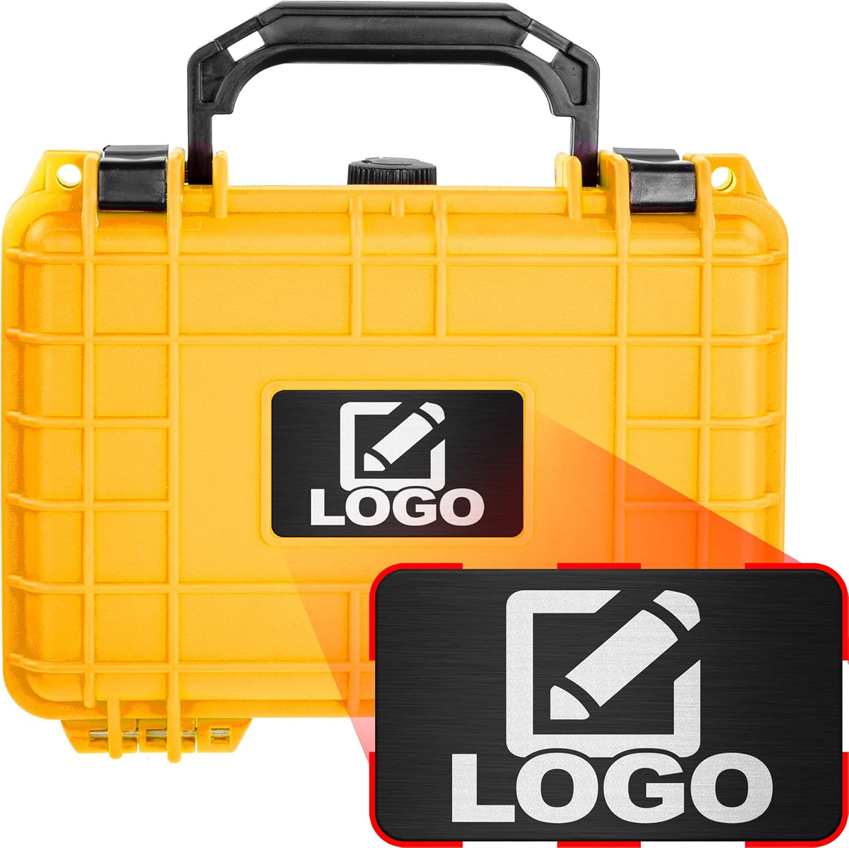Hard Case Water & Shock Proof with Foam 8.12 inch 6.56 inch 3.56 inch Black J111