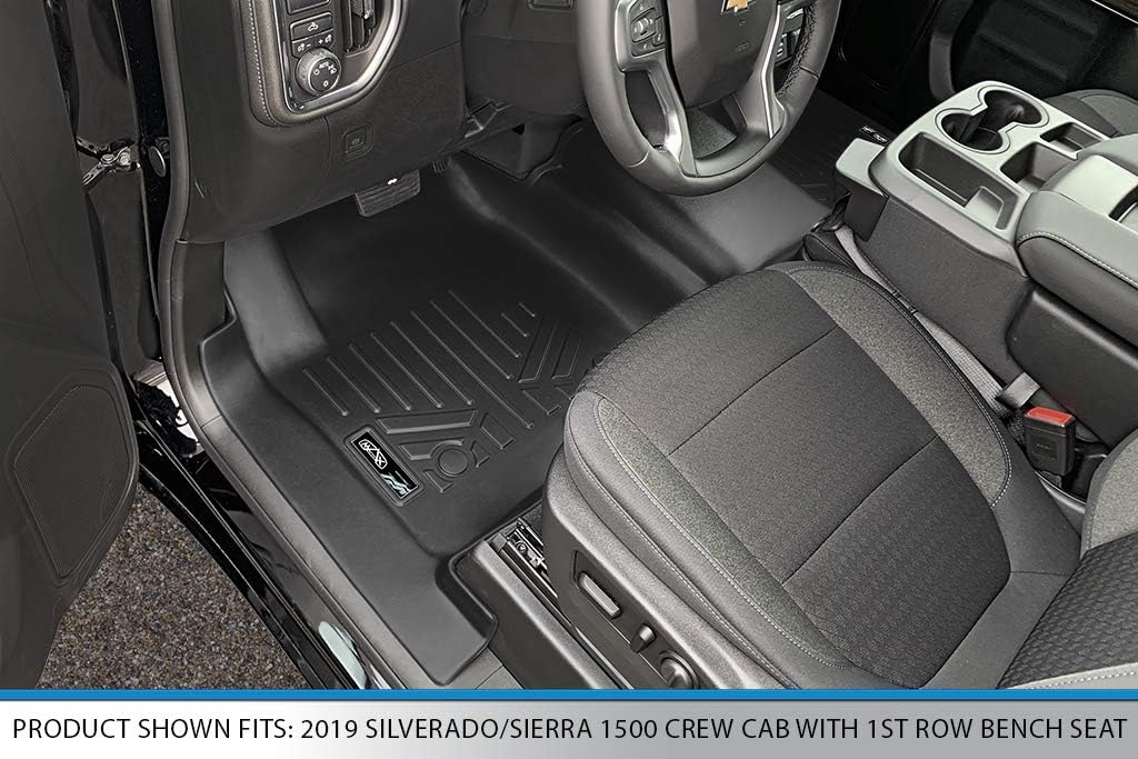 2 Row Black Floor Mat Set for Crew Cab with Bench Seat K255888