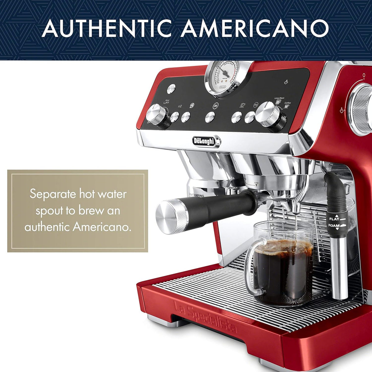 Red Stainless Steel Espresso Machine S91916