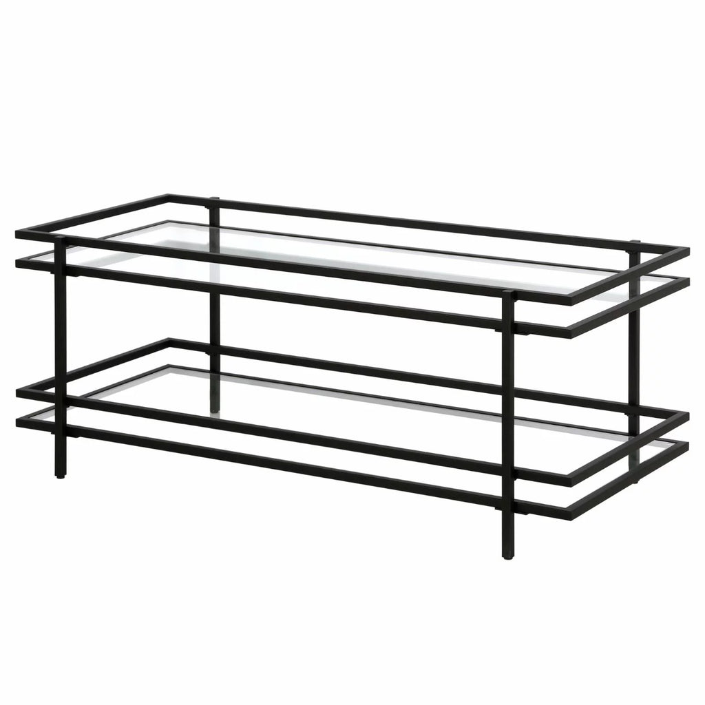 Modern Steel and Glass Coffee Table Z876