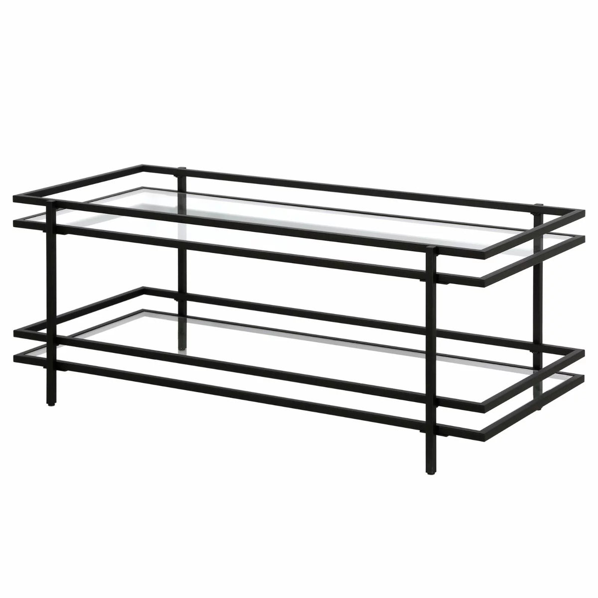 Modern Steel and Glass Coffee Table Z876