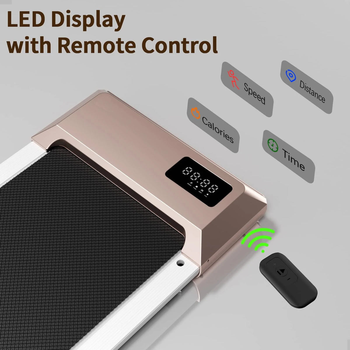 2.5Hp Ultra-Quiet Walking Pad Treadmill with Remote Control O1964
