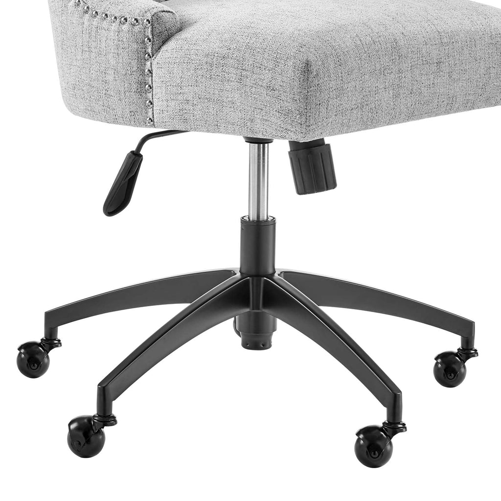 Black Light Gray Tufted Fabric Office Chair S286940