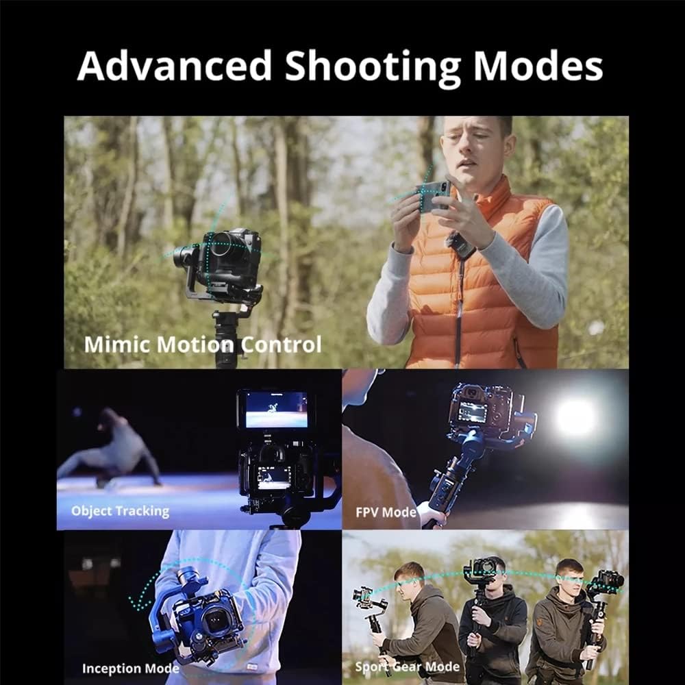 Camera Stabilizer Handheld Gimbal 3-axis with 3200mAh Battery 4.2Kg Load Capacity M38619
