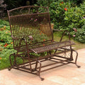 Bronze Iron Patio Glider Loveseat G70140