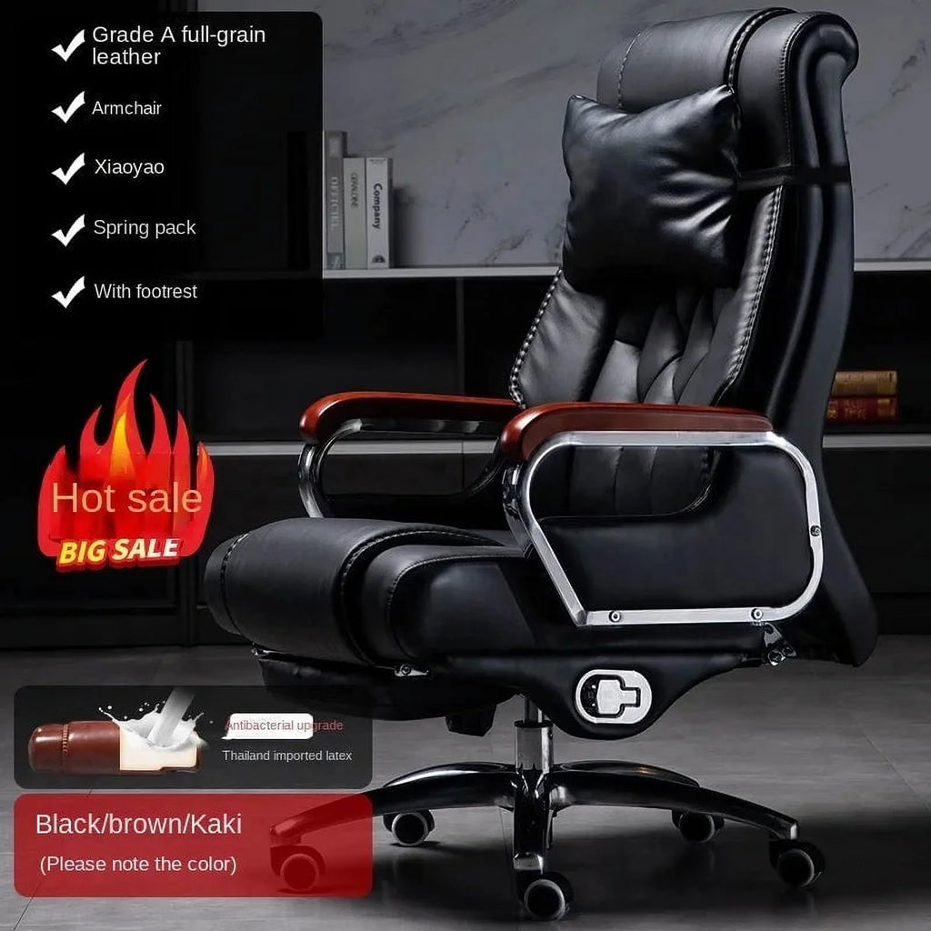 Leather Swivel Recliner Office Chair M965474